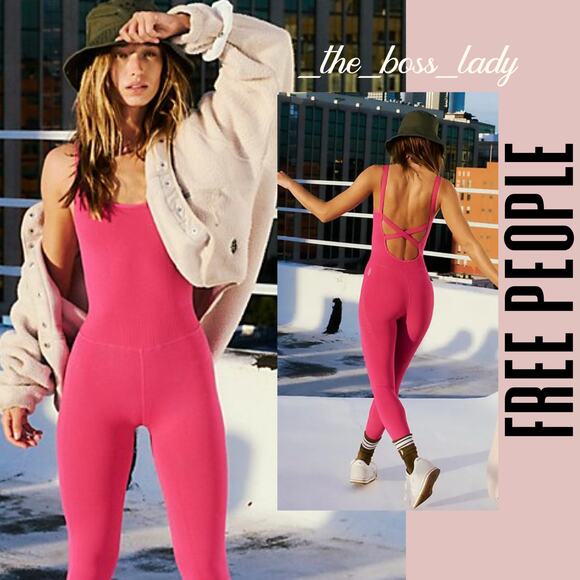 Free People jumpsuit activewear one piece romper stretchy yoga workout